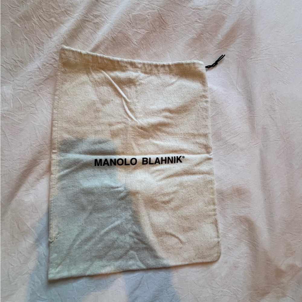 Manolo Blahnik Cream Shoe Bag